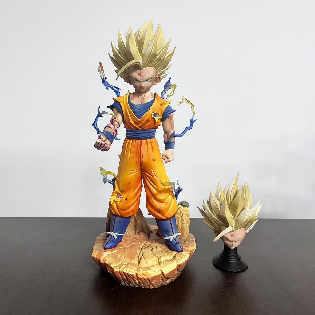 VF Statue Dragon Ball Z Son Gohan Figure Replace Heads Gohan Super Saiyan 25cm/9.84inch Pvc Statue Collection Mode Toys Gifts