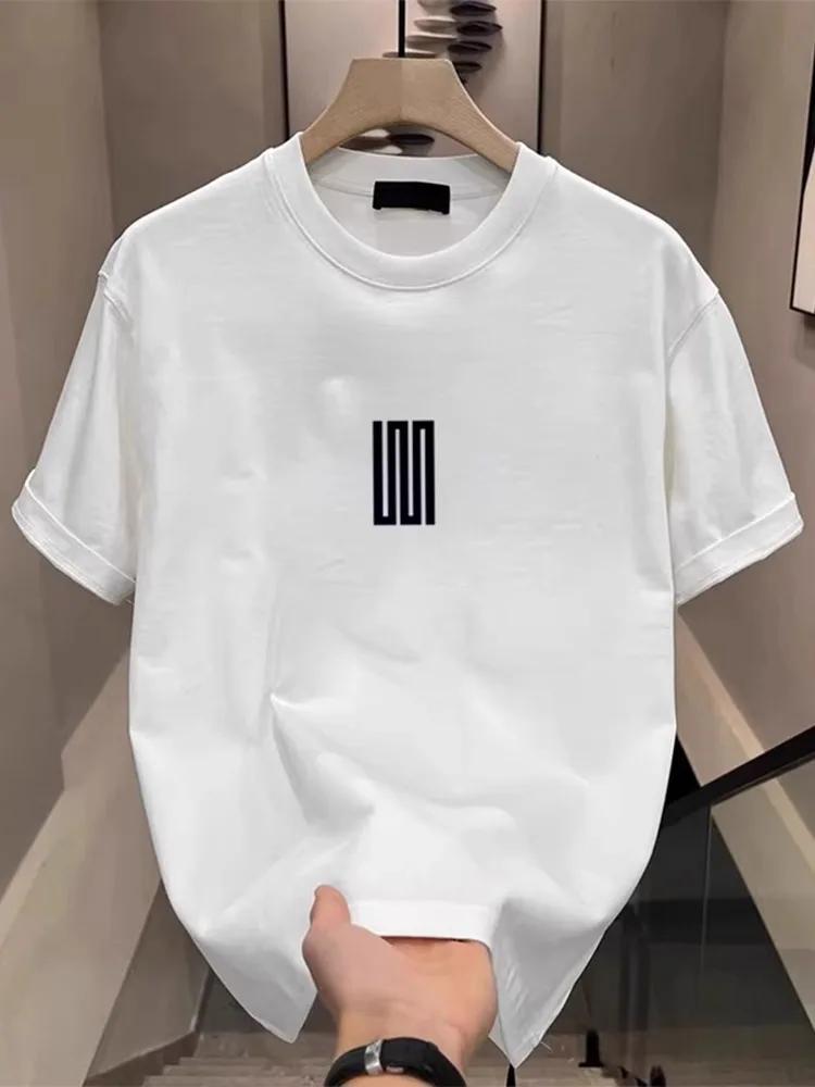 2025 Summer Men 100 Pure Cotton New T Shirt Men Comfortable Casual Fashionable Tshirt Breathable Short Clothes Streetwear