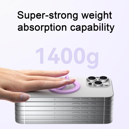 Magnetic Phone Ring Holder Silicone Phone Grip Stable Skin-friendly Selfie Ring Holder for Hands-Free Viewing