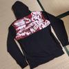 [GEBRAUCHT] BIGBANG Hoodie Schwarz/Rot Kariert
