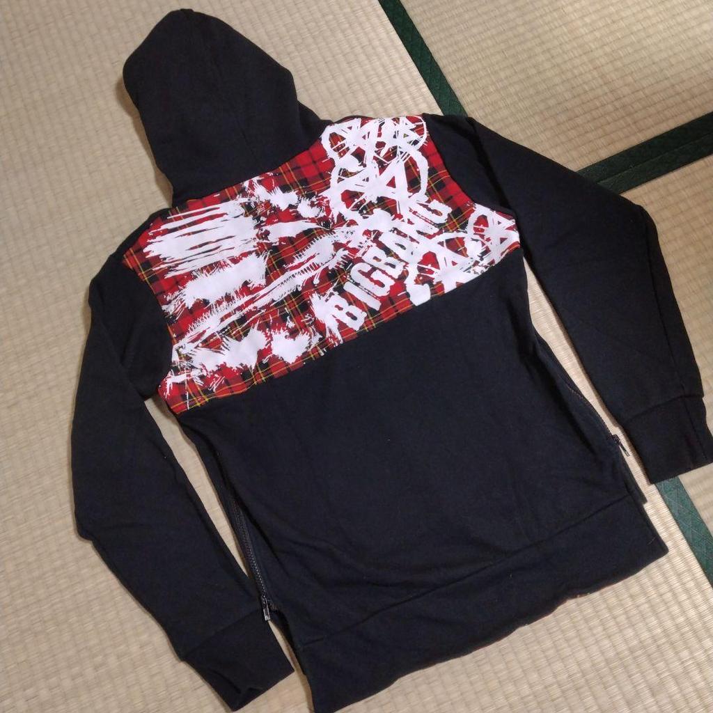 [GEBRAUCHT] BIGBANG Hoodie Schwarz/Rot Kariert