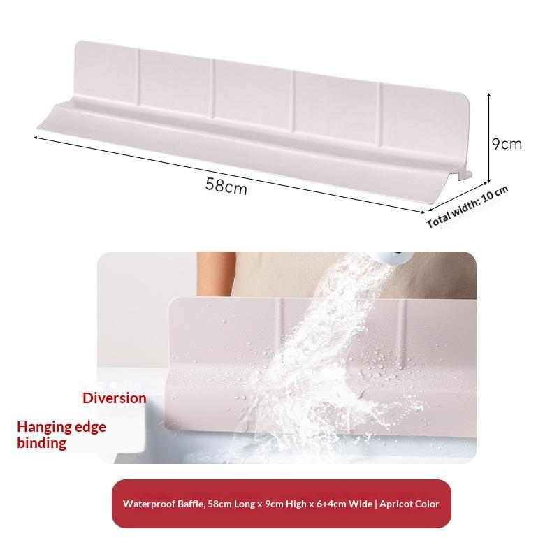Multiple Purpose Elastomer Water Dam Guard Flexible Seal Ribbon For Kitchen Bathroom Sink Unequipped Required
