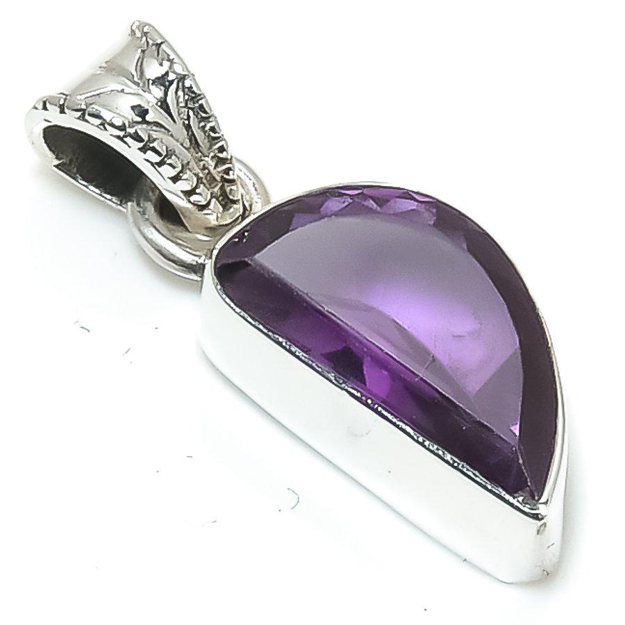 Natural Alexandrite Gemstone 925 Solid Sterling Silver Gift Pendant 1.25" e5c45