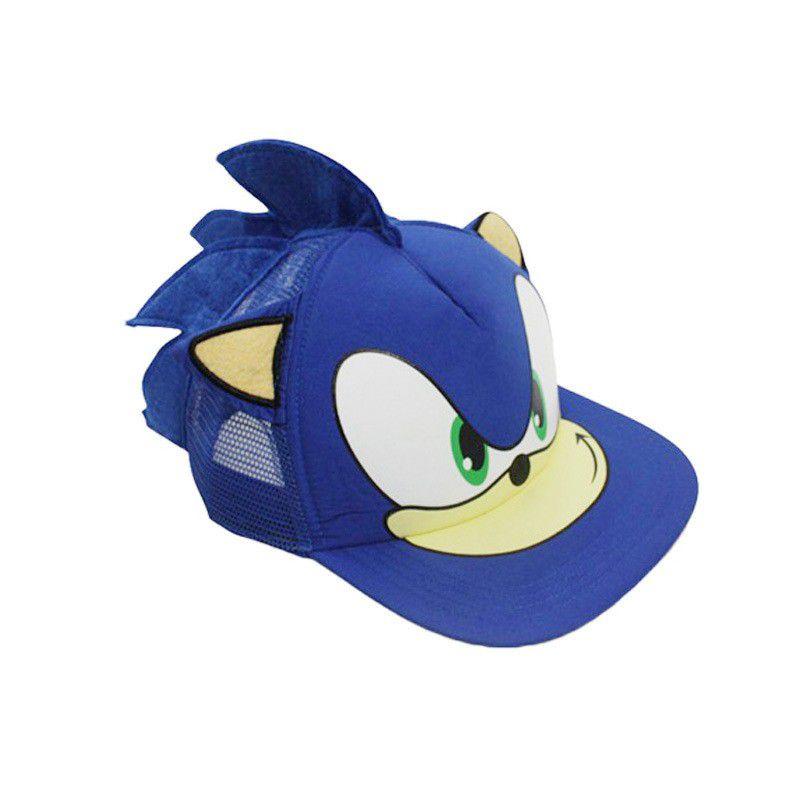 Cartoon Sonic The Hedgehog Sun Hat Soft Breathable Material For Kids Adults