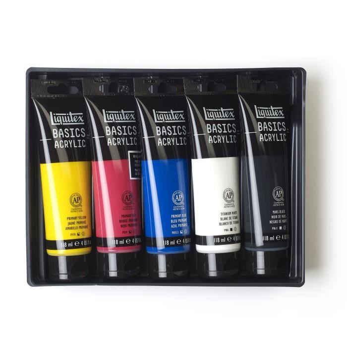 Liquitex assortiment acrylique basics - 5 x 118 ml