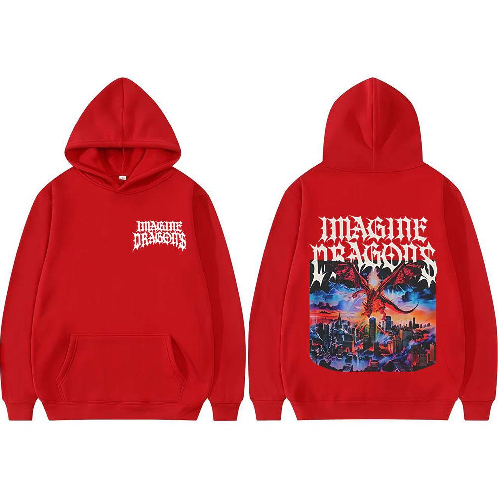 

Imagine Dragons Knight Dragon Tour 2025 Толстовка с принтом Мужская Женская Одежда Харадзюку Готическая Худи Модные Лонгсливы S