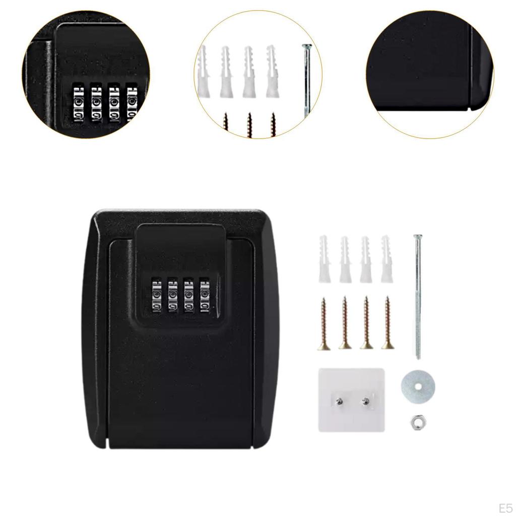 Key Lock Box Legierung Einfache Installation Tragbarer Speicherorganisator Wandmontage für den Innenbereich