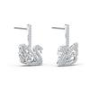 Swarovski Lifelong Bow Artificial Crystal Earrings Womens White