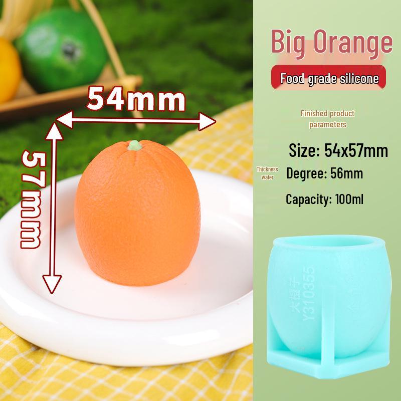 

711 Silicone Fruit Ice Cream Molds: Mango, Pineapple, Peach, Strawberry, Grape, Lychee, Cantaloupe, and Orange.
