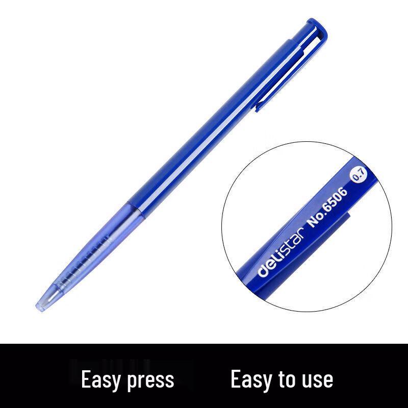 Deli Retractable Ballpoint Pen Set, 0.7mm