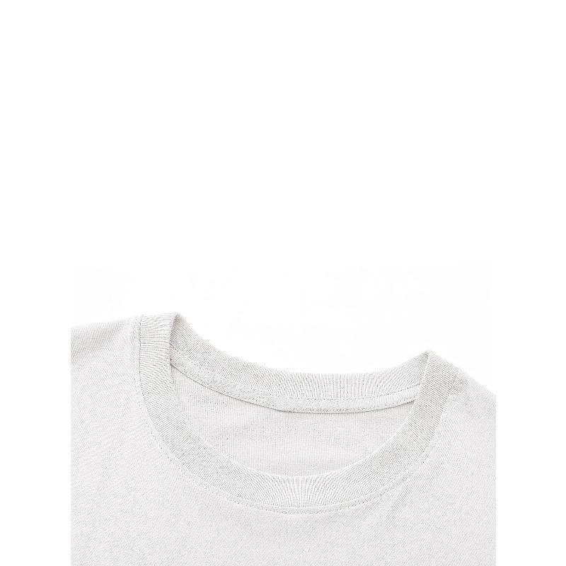 European Size 100% Men'S Short-Sleeve T-Shirt for Summer Camping, Featuring a Compass And Mountain Water Print, Perfect for Outdoor Adventures