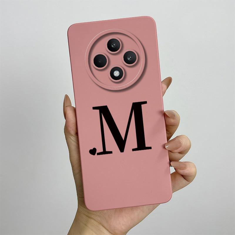Per Oppo Reno12 F FS 5G 4G Custodia Cover Morbido Silicone TPU Lettere Carine Custodie Protettive Complete Per Reno 12F 12FS Bumper Fundas