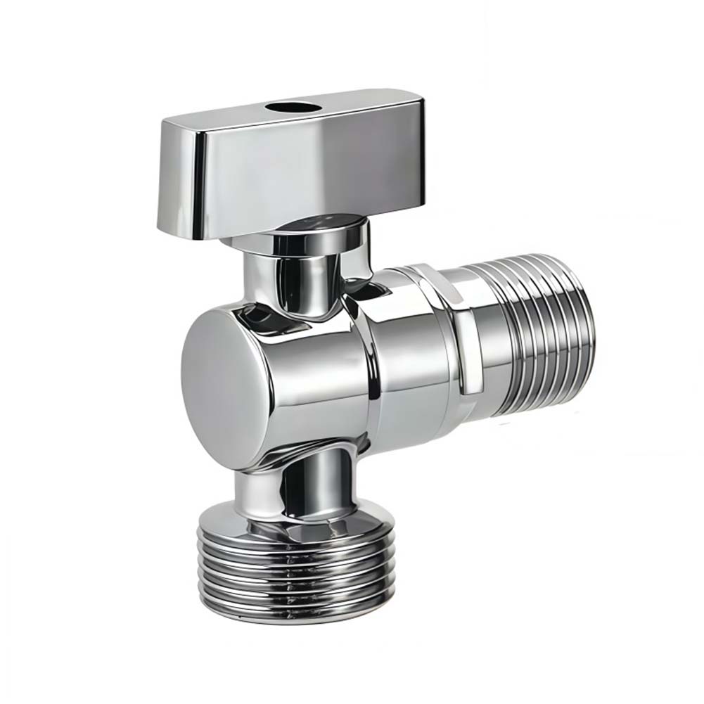 Polished Chrome Zinc Alloy Corner Valve Faucet for Plumbing with For Durable Construction and Easy Installation