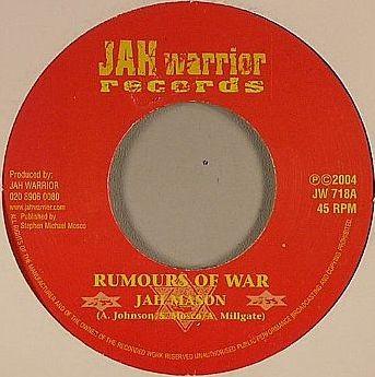 

7inch Record JAH MASON - Rumours Of War JW718 Jah Warrior Rec 2004 UK Reggae, Ska & Dub Used