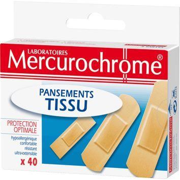 Mercurochrome Pansements Tissu boite de 40