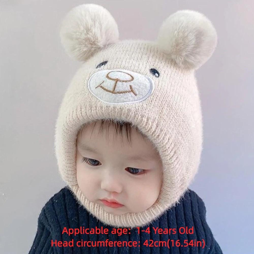 Plush Baby Winter Hats Coldproof Newborn Cap Cute Warm Bonnet Kids