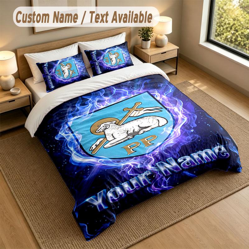 Bedding Set 1 Duvet Cover 2 Pillowcases Preston North End Print Soft Bed Linen Bedroom Decor