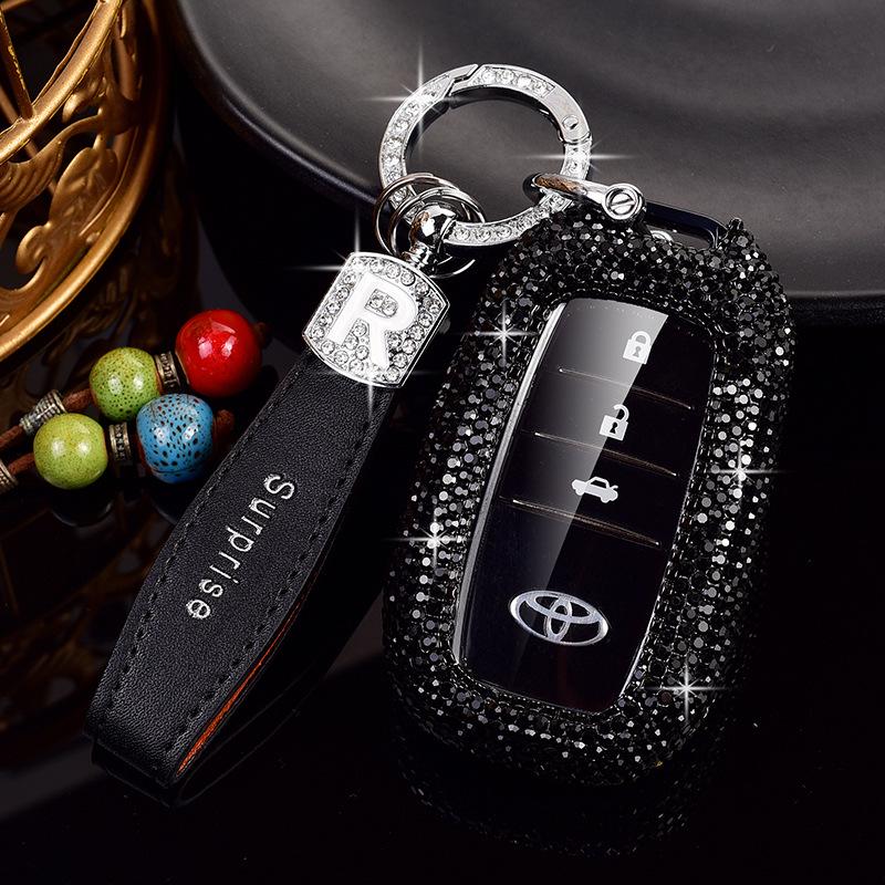 Compatible Toyota Key Case for Corolla, Camry, Avalon, RAV4, Venza, Highlander, and C-HR - Women's Buckle Design