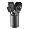 Pop Frog Kitchen Tool Set 12 Pieces Silicone Ladle Spatula Cooking Utensils Storage Box Heat Resistant 220 Black Utensil Including Tongs Whisk Pasta