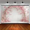 2D Floral Cherry Blossom Backdrop for Baby Shower & Spring Party Decor