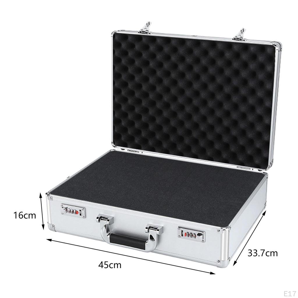 Aluminum Hard Carrying Case,Aluminum Case with Foam,Microphone Shockproof Case,Hard Shell