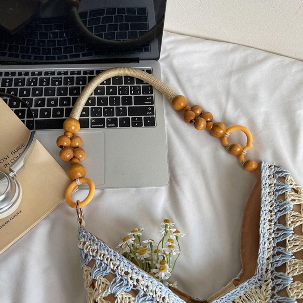 Beach Handbag Bohemian Beach Bag Hollow Out Hollow Shoulder Bag Cute Straw Woven Bag  Streetwear