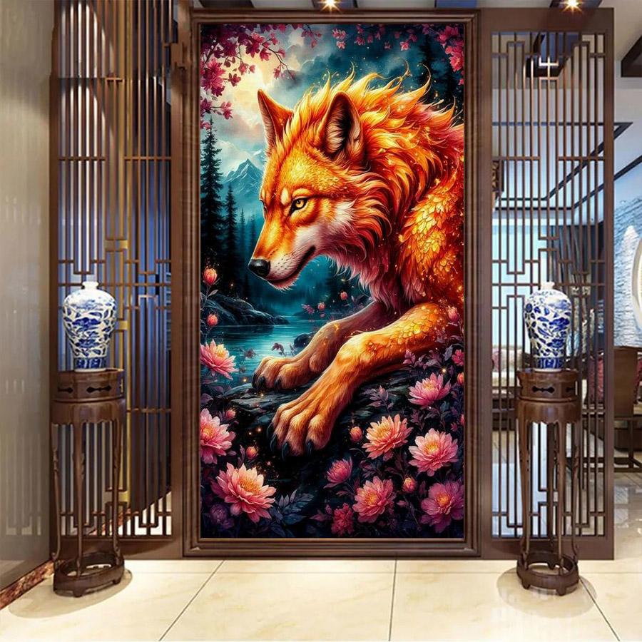 Wolf Large Size Diamond Painting New Collection Wild Animals Diy Full Drill Rhinestone Embroidery Mosaic Cross Stitch Kits