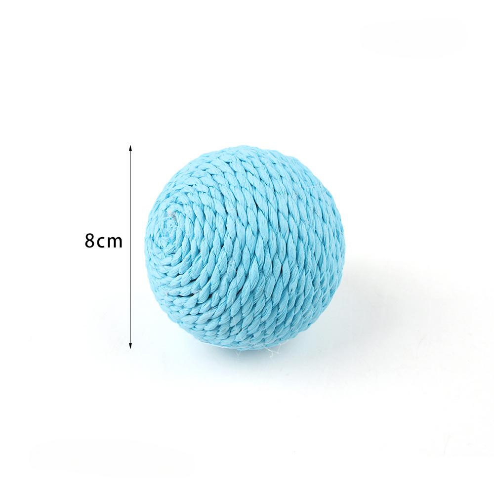 Cat Toys Interactive Scratch Chew Ball Handmade Weave Kitty Fun Cat Toy Ball Cat Scratcher Bite Ball Toy Pet Products