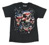 Patriotic Shirt Mens LARGE Skulls Stars and Chains Red White Blue American Tee Unisex T-Shirt