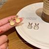 Popular Cute Rabbit Stud Earrings Female Simple Small Temperament Internet Celebrity Earrings Design Sense Retro Earrings