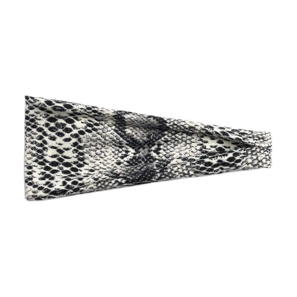 Dámská sportovní jógová pot absorbující čelenka - Široký okraj, Tištěný design, Vlasový doplněk