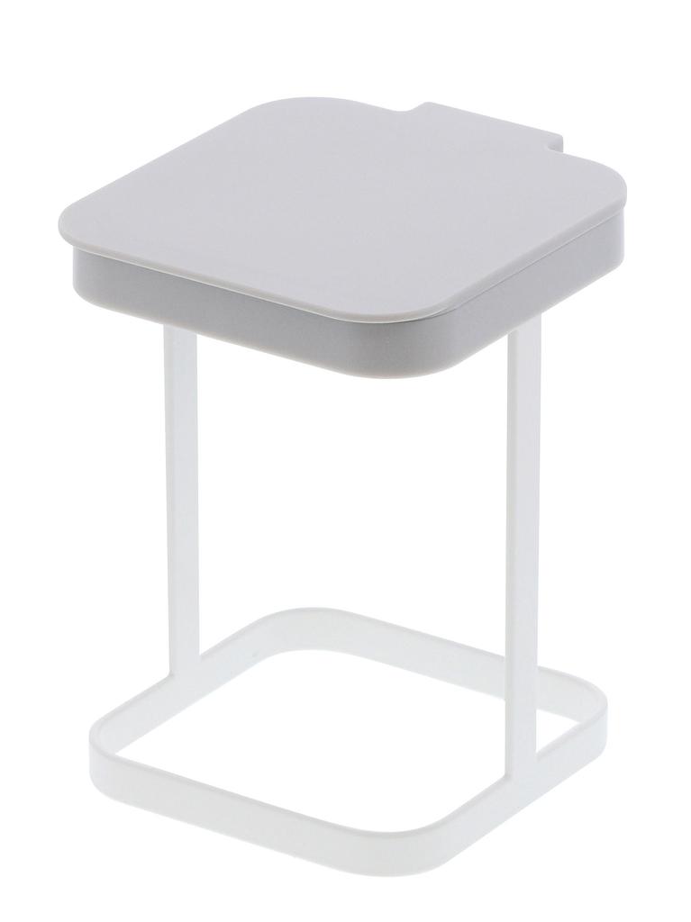Yamazaki Eco-Friendly Plastic Bag Holder with Lid, White, 3353