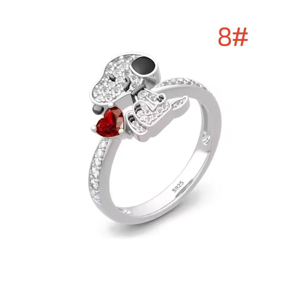 New 925 Silver Cartoon Snoopy Mickey Minnie Clip Charms Beads Fit DIY Bracelets Women Jewelry Gifts