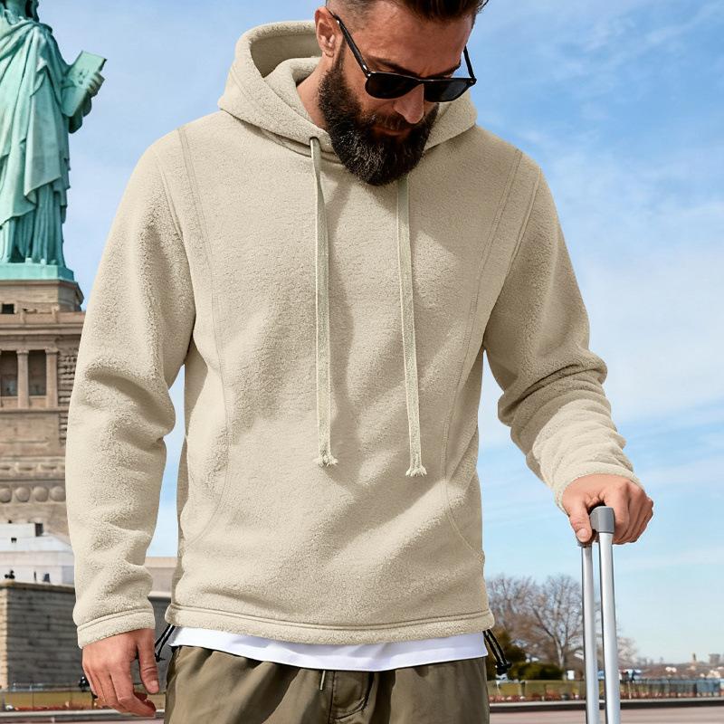 Autumn and Winter Loose Men's Hooded Thermal Sweatshirt