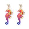 DIGADAGU Alloy Resin Marine Animal Dangle Earrings New Minimalist Statement Earrings Women Jewelry Accessories