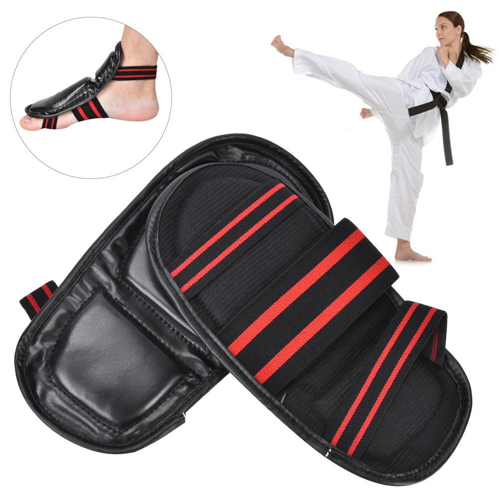 EVA Pad Instep Guards Foot Guard Protector for Sanda Boxing MMA Muay Thai(black)