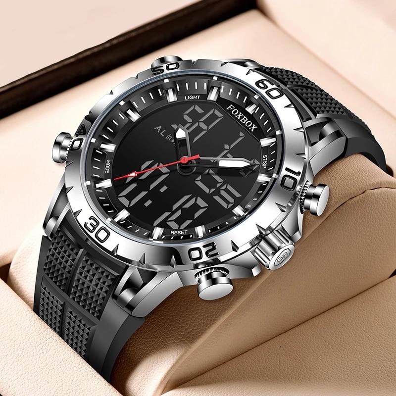Men Watches Sport Top Brand Luxury Dual Display Quartz Watch Men Military Waterproof Clock Digital Electronic Watch Man