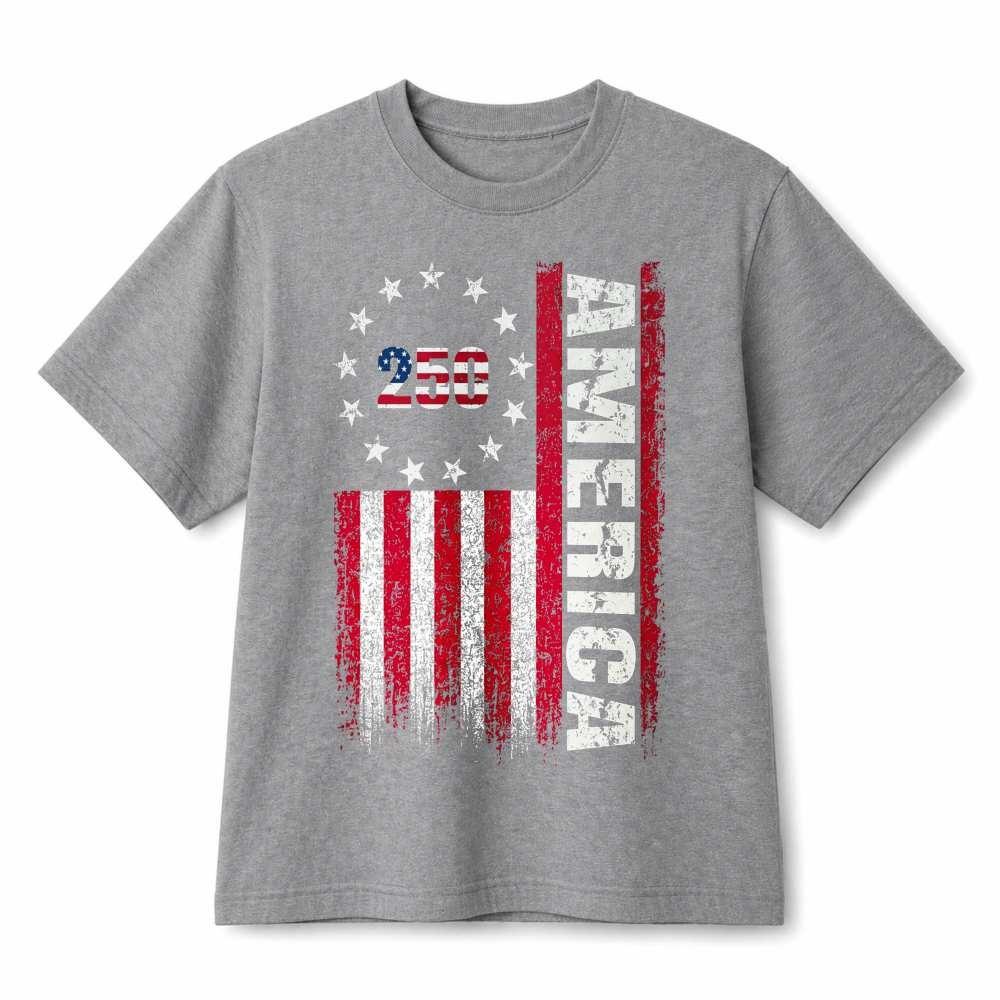 USA 250th Anniversary Stars Stripes Vintage Graphic Cotton T-Shirt Unisex XXXL