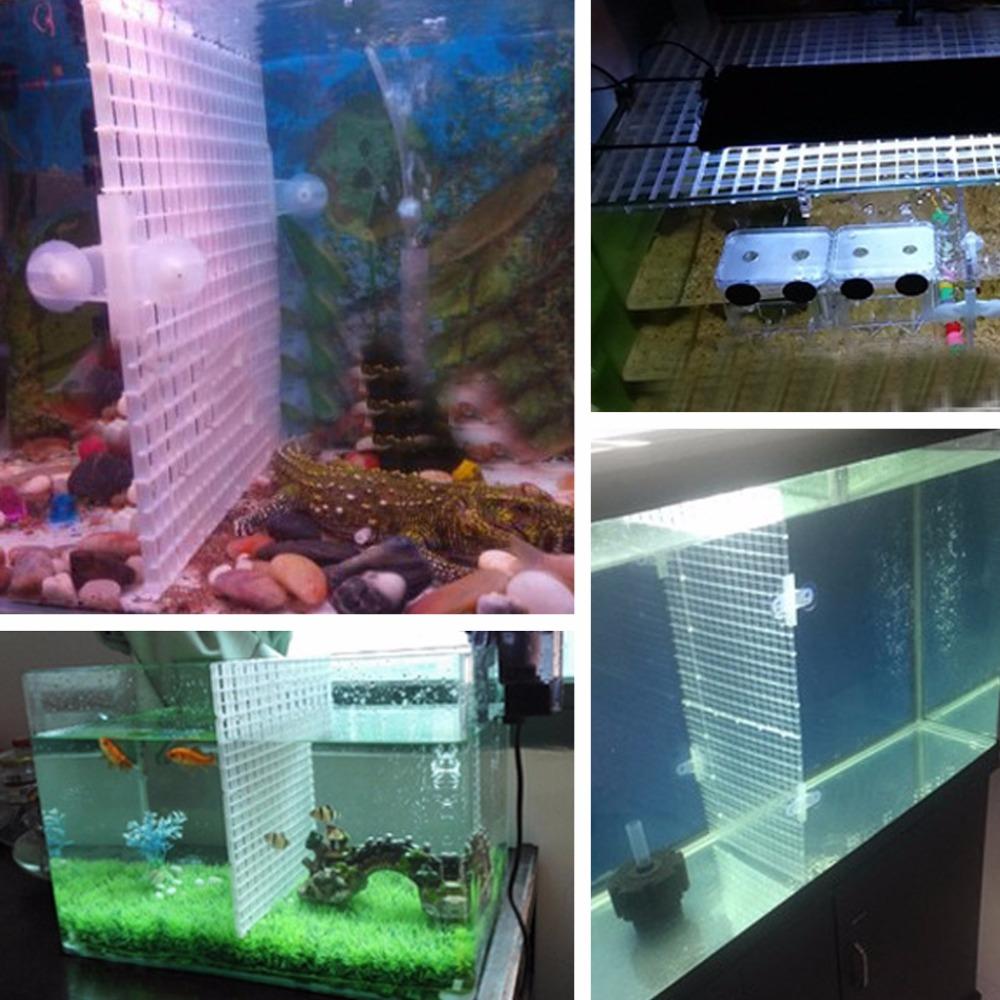 1pc 30x30cm Aquarium Fish Tank Isolation Divider Filter Patition Board Net Divider Holder Filter Accessories