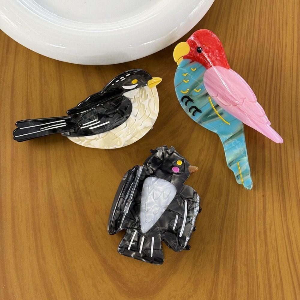 Creative Cartoon Animal Shark Clip Woodpecker Swallow Bird Hair Claw Streetwear