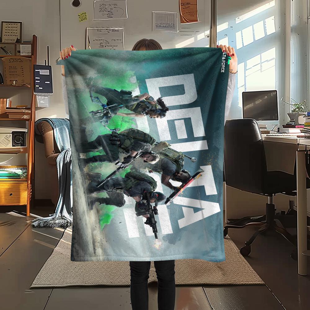 

Delta Force Print Flannel Blanket,High quality Comfortable for All Seasons,Home Decor,Warmth and Comfort,Perfect for Christmas Gifts 80cm x 120cm