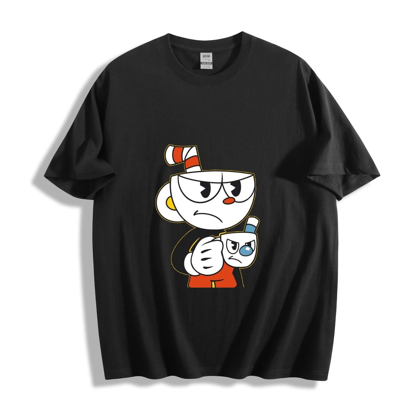 Cuphead & Mugman T-Shirt - Grumpy Duo Design Unisex Tee XXXXL