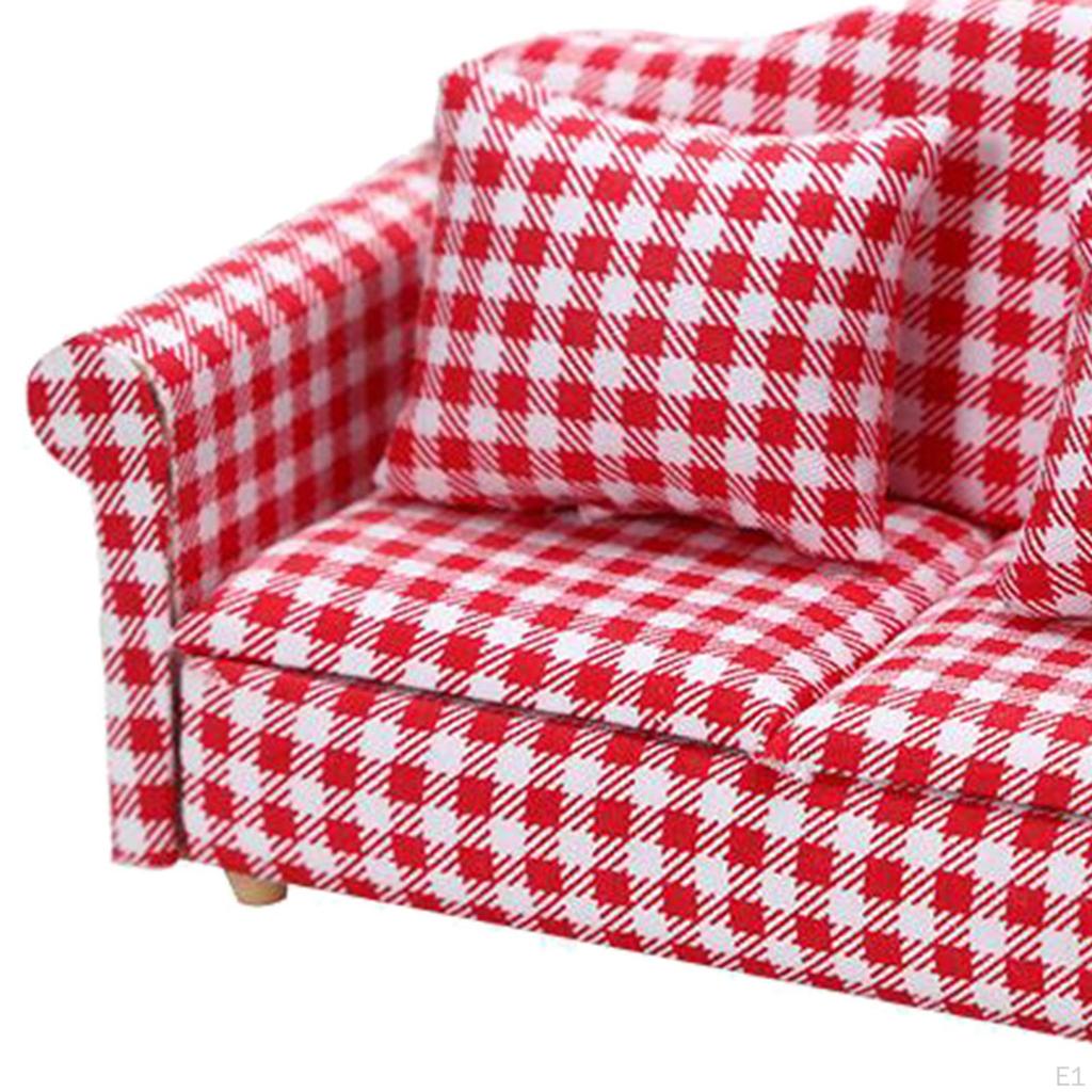 1:12 Dollhouse Furniture Miniature Seat Sofa Armchair, Kid Toy Simulation Living Room Furniture,