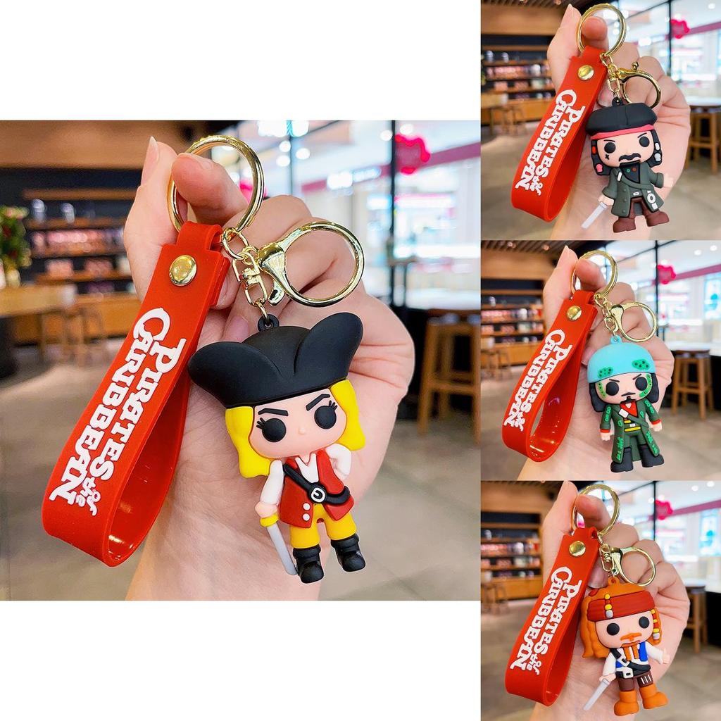 Cute Pirate Captain Keychain Figurine Decorative Accessory For Bags And Keys