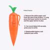 Cute Cartoon Carrot Recorder Props Multifunctional Write & Record Toy Stationery Gift For Kids Students