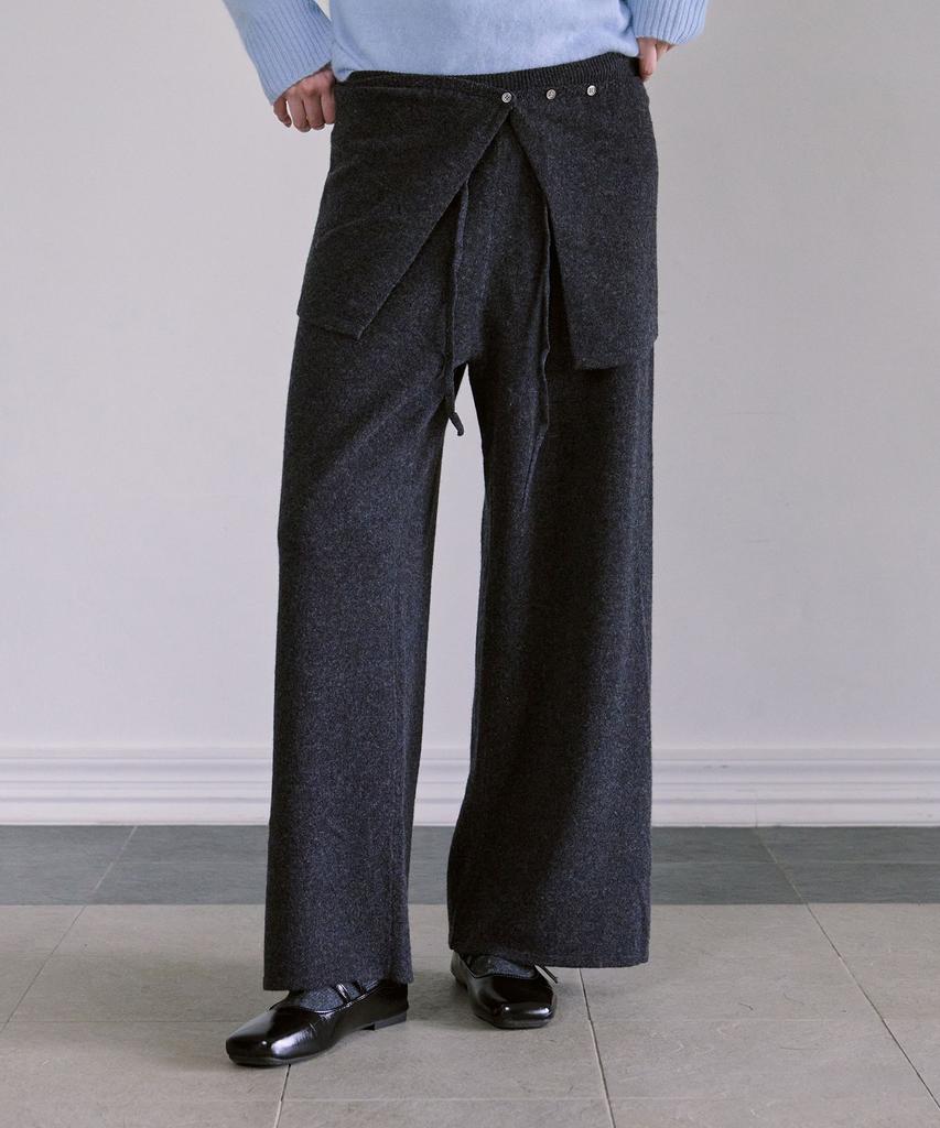 Awi Wool Knit Pants_Charcoal