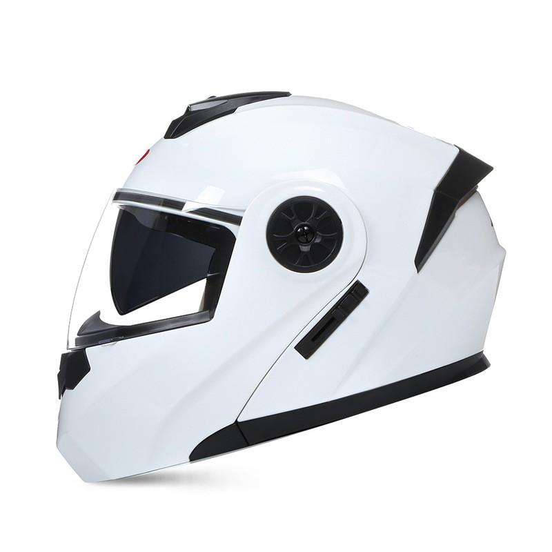 Full Face Motorcycle Helmet With Dual Visors Flip-Up Design Men Women All Season Riding