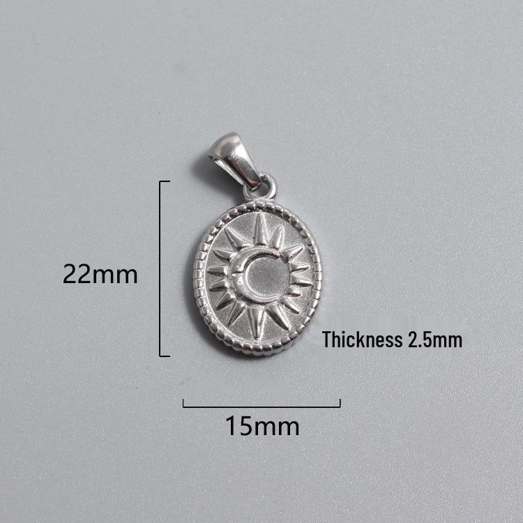 Retro Titanium Steel Cross Necklace Pendant - Stainless Steel DIY Jewelry Accessory, Fade-Resistant