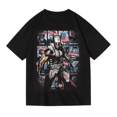 Anime Movie Wolverine X-Men Logan Printing Short Sleeve T-Shirt Men's and Women's Summer Autumn and Winter Innerwear