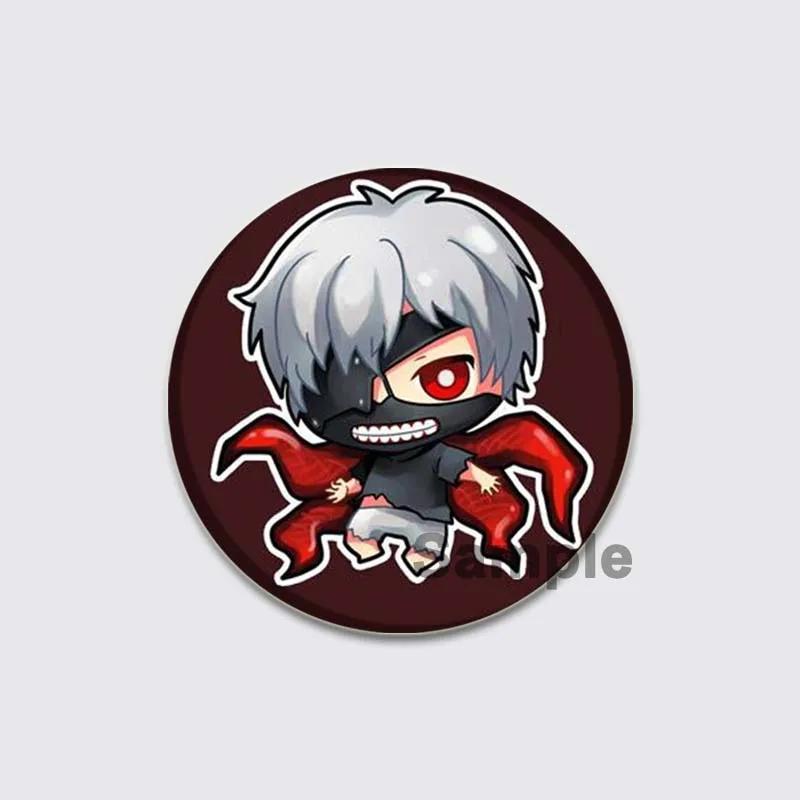 32/44/58mm Fashion Accessorie Anime Tokyo Ghoul Pin Handmade Cartoon Kaneki Ken Brooche for Backpack Cothes Collection Badge Hat Decoration